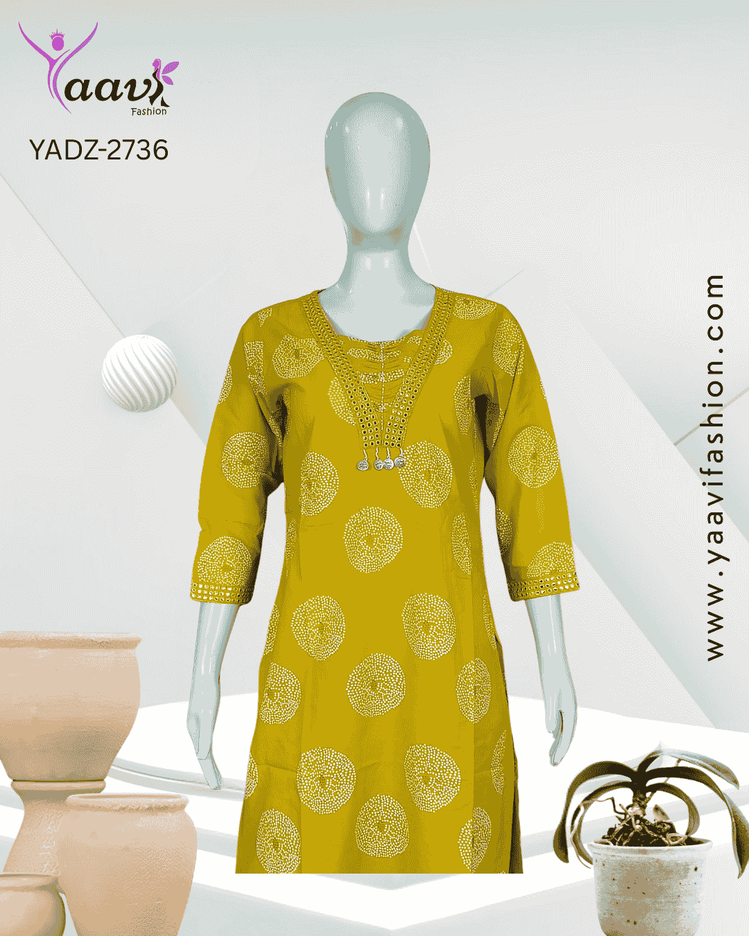Kurti, Pant and Dupatta-YADZ-2736 - Image 3