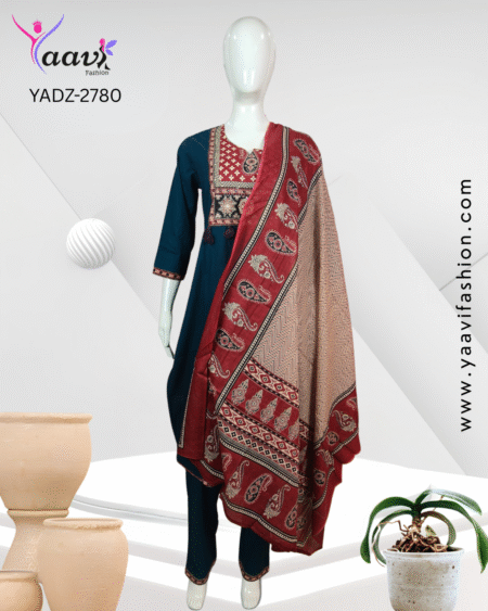 Kurti, Pant And Dupatta-YADZ-2780