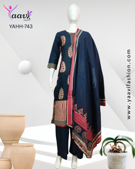 Kurti, Pant And Dupatta-YAHH-743