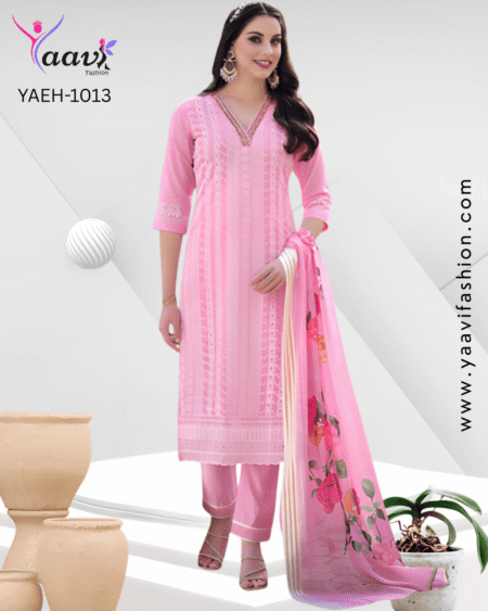 Kurti, Pant And Dupatta-YAEC-1013