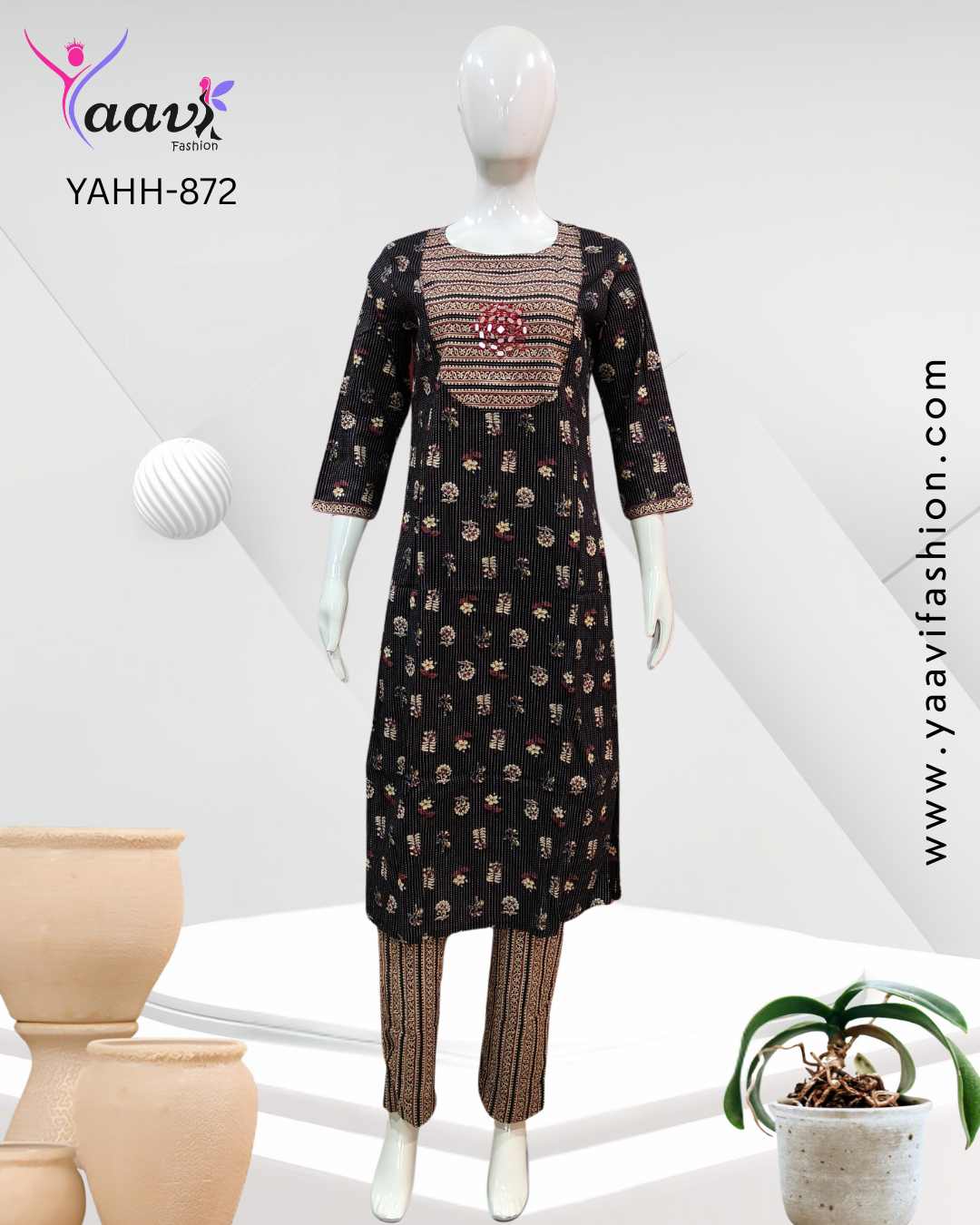 Kurti And Pant-YAHH-872