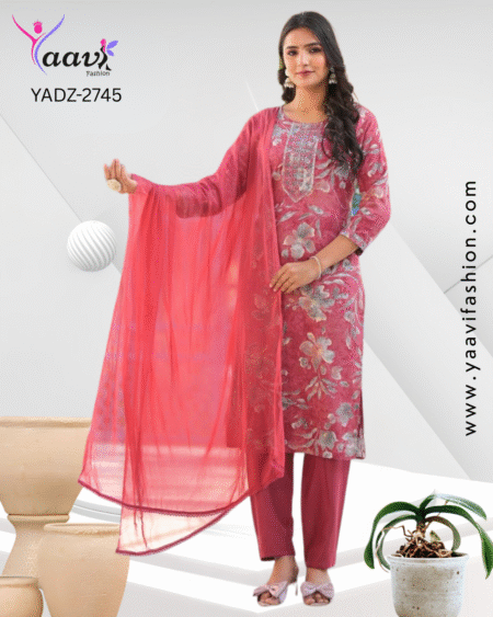 Kurti, Pant And Dupatta-YADZ-2745