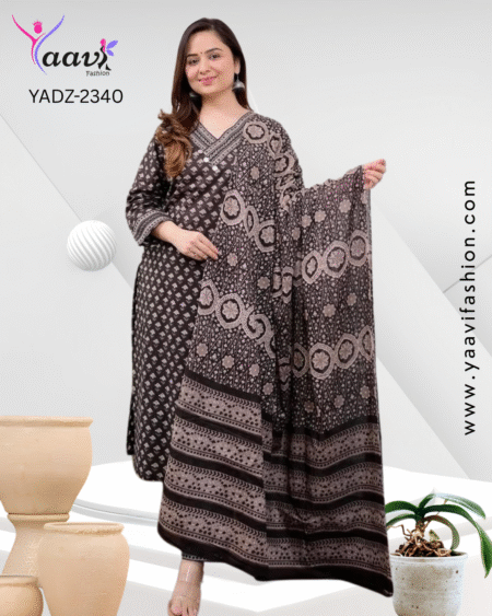 Kurti, Pant and Dupatta-YADZ-2340