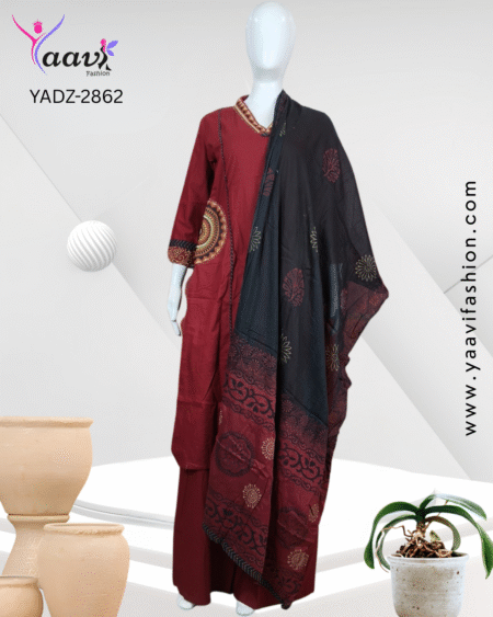 Kurti, Palazzo pant and Duppatta-YADZ-2862