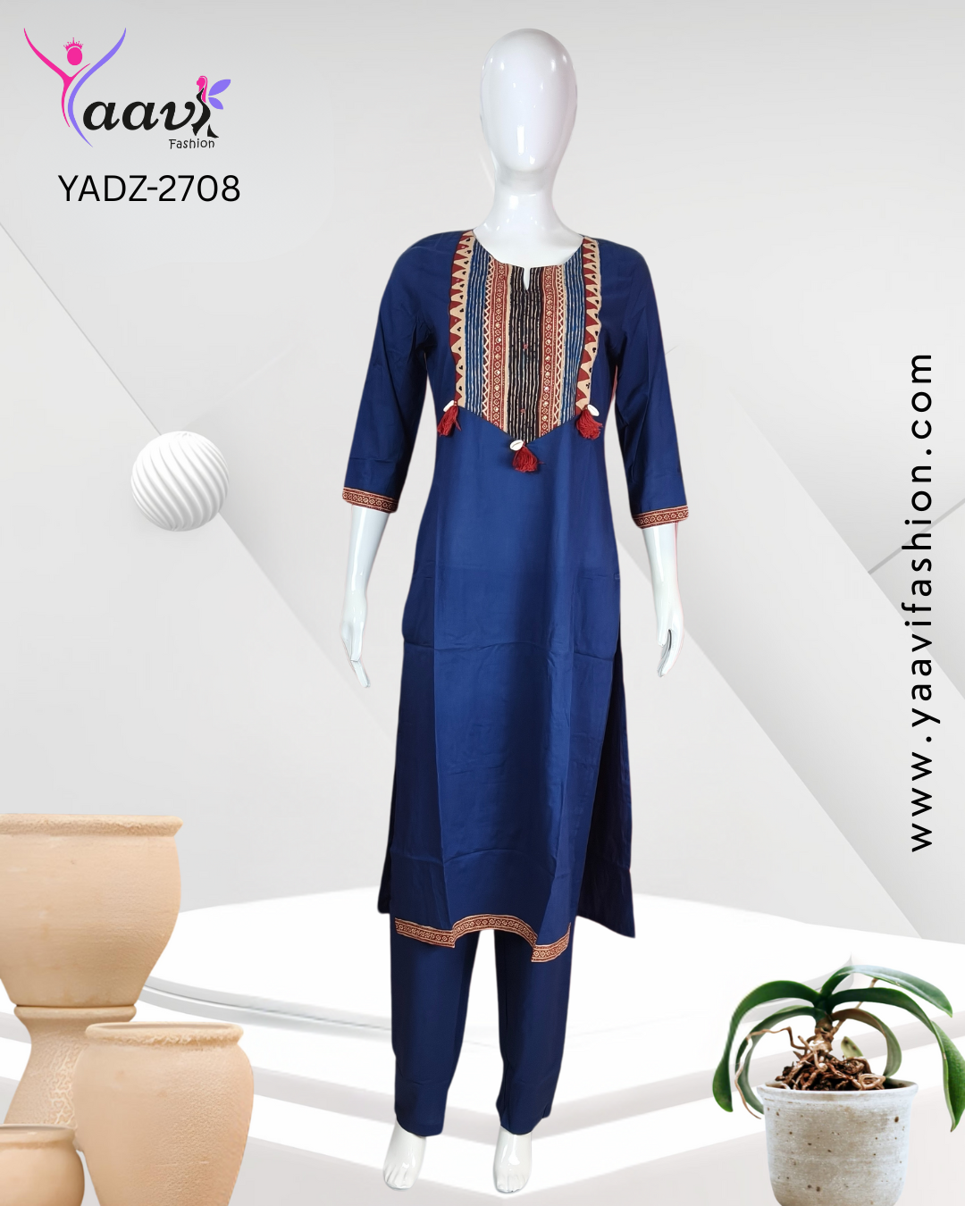 Kurti, Pant And Dupatta-YADZ-2708 - Image 2