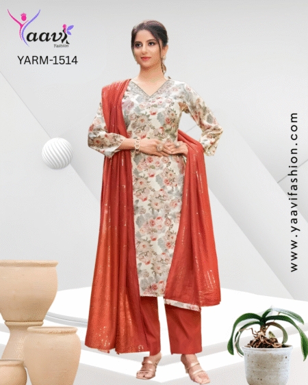 Kurti, Pant And Dupatta YARM-1514